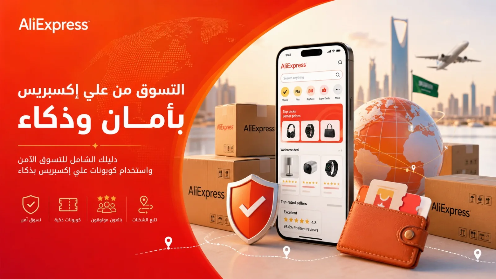 التسوق الآمن من علي إكسبريس واختيار البائع وتطبيق الكوبون