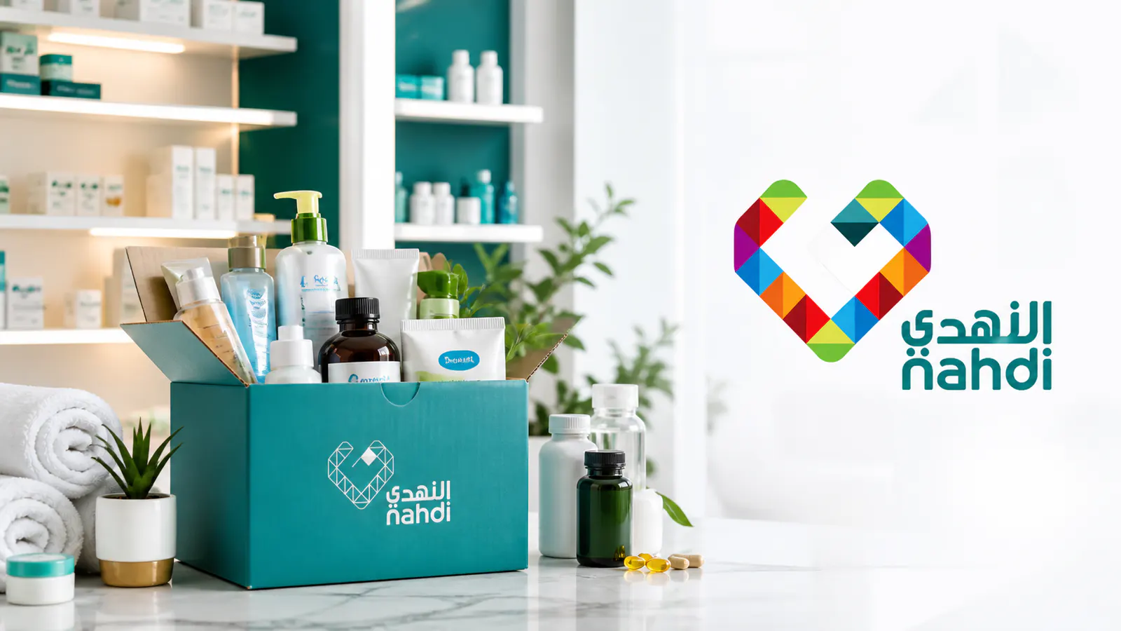 شعار صيدلية النهدي مع منتجات العناية والتوصيل في دليل كود خصم النهدي 2026