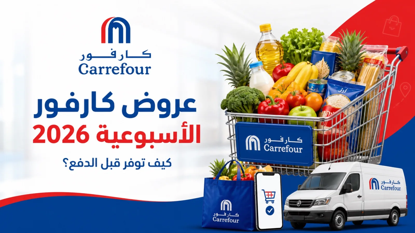 عروض كارفور الأسبوعية 2026 مع شعار كارفور وسلة تسوق